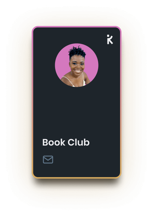 a k-card for the book club